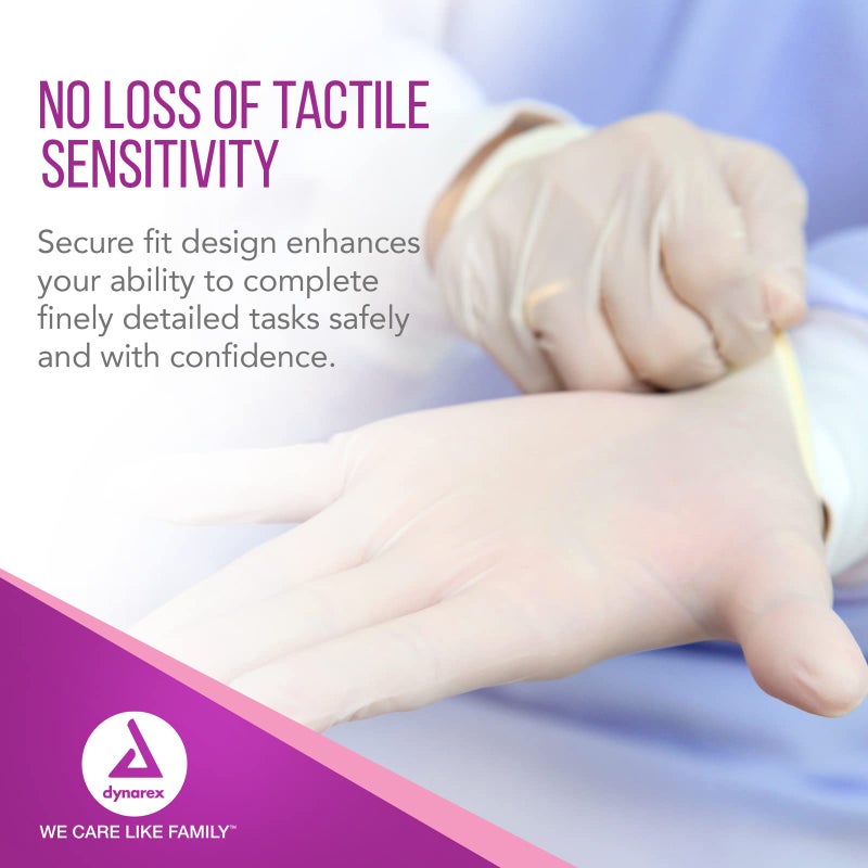 Dynarex Sterile Latex Surgical Gloves, Size 8 & Powder-Free, Offers Superior Protection & Comfort for Sensitive Hands, Beaded Cuffs, Bisque, 1 Box of 50 Pairs (Packaging May Vary) - Image 4